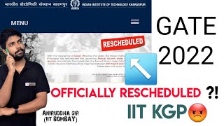 GATE 2022 POSTPONED   IIT KGP OFFICIAL UPDATE  GATE RESCHEDULED   TheCivilGurujigate2022 [upl. by Aydne51]