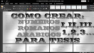 Como poner números romanos y arábigos en Word [upl. by Anividul]