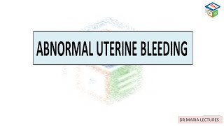 ABNORMAL UTERINE BLEEDING  FIBROID  ADENOMYOSIS  HMB MCQS [upl. by Hcurab]