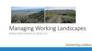 Managing Working Landscapes [upl. by Nnaillek]