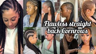 Cute straight back Cornrows hairstyles for ladies  Cornrow braids styles  Hairstyles [upl. by Capriola]