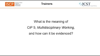 What is the meaning of CiP 5 Multidisciplinary Working and how can it be evidenced [upl. by Tdnerb]