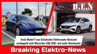 Breaking ElektroNews ElektroautoBestand verdoppeltTesla Model Y aus GrünheideMercedes EQA [upl. by Slen48]