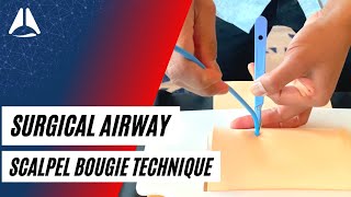 Scalpel bougie technique in CICO emergencies  Airway Management [upl. by Elleinnad718]