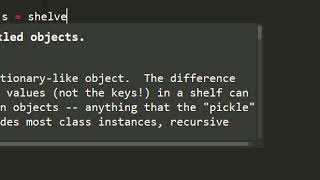 Python database with shelve module [upl. by Tilden]