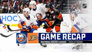 Islanders  Ducks 310  NHL Highlights 2024 [upl. by Eyks969]