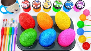 Satisfying Video l How To Make Rainbow Lollipop Candy Hearts From 6 Color EGGS Cutting ASMR [upl. by Falito462]