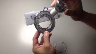 GU10 MR16 MR11 halogen or LED spot light bulb installation with on fixture with ring lamp holder [upl. by Thomas683]