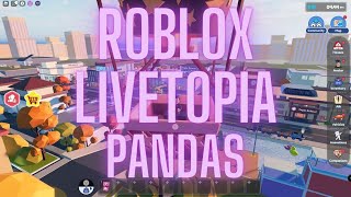 Roblox LIVETOPIA playing with pandas shorts [upl. by Kalam25]