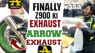 FINALLY ARROW EXHAUST🔥  Z900 CRAZY SOUND🧨 z900 kawasaki arrow z900exhaust ytshorts shorts [upl. by Strepphon]