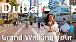 Dubai Grand Walking Tour of the City 4K 🇦🇪 [upl. by Funda775]