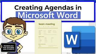 Creating Meeting Agendas in Microsoft Word [upl. by Anayaran]