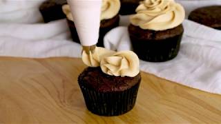 Peanut Butter Frosting Chocolate Cupcakes [upl. by Johathan]