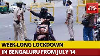 Coronavirus Karnataka Govt Announces Weeklong lockdown In Bengaluru From July 14 [upl. by Nesnaj134]