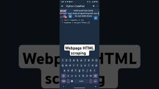 Webpage HTML scraping by Python in a blink tuitorial ytshorts shorts python [upl. by Eidorb872]