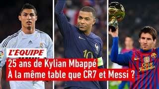 25 ans de Kylian Mbappé  Où en étaient Ronaldo et Messi au même âge [upl. by Simdars]