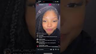 HALLE BAILEY ANSWERING HER FANS QUESTIONS AND TALKS ABOUT HER NEW SONG [upl. by Henke]