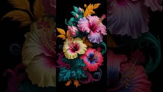 Flower Arrangement Painting 4K Frame Art background Framed Painting Art Screensaver [upl. by Aivatal362]