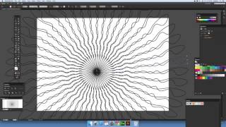 Radial symmetry in Illustrator using path  stroke tutorial [upl. by Elocon]