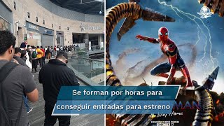 Desbordan filas en las taquillas de Cinemex y Cinépolis para el estreno de quotSpiderman No Way Homequot [upl. by Pronty]