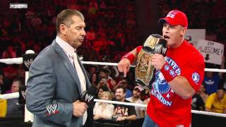 Raw John Cena pleads with Mr McMahon to reinstate CM Punk [upl. by Tallula]