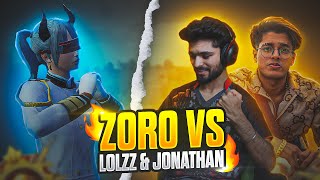 ZORO 1v3 JONATHANGAMINGYT LoLzZzGaming SQUAD 🤯 JONATHAN LIVE CHAT REACTION 😳🔥 pubg bgmi [upl. by Fischer29]