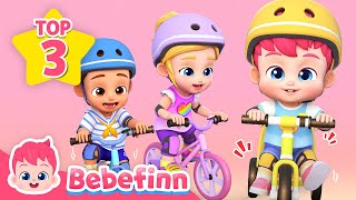 TOP3 Nursery Rhymes 🌞 Good Morning 🦈 Baby Shark 🚲 Lets Ride a Bike  Bebefinn Songs for Kids [upl. by Sello]