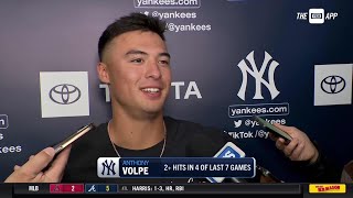 Anthony Volpe addresses the media on Yankees momentum [upl. by Itsim]