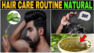 HONEST Hair Care Routine NATURAL 2022  Mens Hair Men hair fall  Thick hair Hair loss Hindi [upl. by Veats]