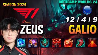 T1 Zeus GALIO vs GAREN Top  Patch 1419 EUW Ranked WORLDS 2024 Bootcamp  lolrec [upl. by Robby653]