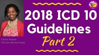 2018 ICD 10 Guidelines Part 2 Chapters 27 [upl. by Razaile545]