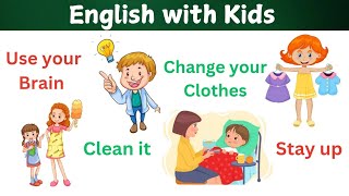 Learn 200 Short Sentences For Kids  ⭐ Spoken English With kids  Daily Use English Sentences [upl. by Enialedam]