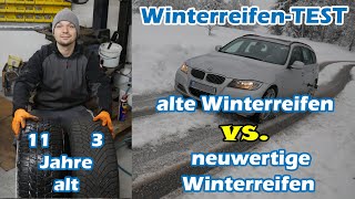 Winterreifen Test  alte Winterreifen vs neuwertige Winterreifen  Lohnt sich der Neukauf [upl. by Hsaka]