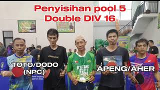 APENGAHER VS TOTODODO S NPC  PENYISIHAN POOL 5 DOUBLE DIV 16 TUR NASIONAL DTITANS CUP 2024 [upl. by Yendic767]