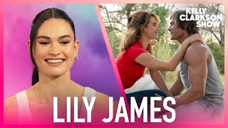 Lily James Barely Recognized Zac Efron On The Iron Claw Set [upl. by Ynatsyd]