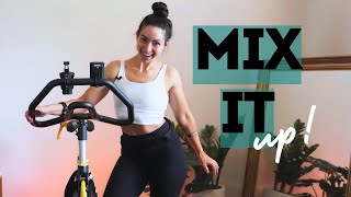 At Home Exercise bike Spin Class  Rhythm Ride with Arms [upl. by Neenad]