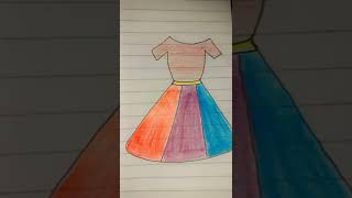 Frock drawinggigglygraphy art craftideas drawingdiy [upl. by Jonna]