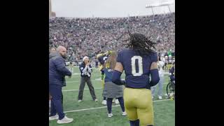 Xavier Watts never gave up Now hes last out of the tunnel on Senior Day GoIrish shorts [upl. by Louie]