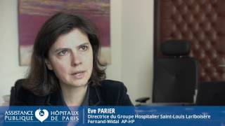 Nouveau Lariboisière  interview dEve Parier directrice du groupe hospitalier [upl. by Gemperle65]