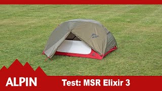 Test 2021 MSR Elixir 3  Zelt  ALPIN  Das Bergmagazin [upl. by Aimek851]