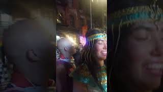 Premananda Kirtan Prabhu Chants Hare Krishna in Greenwich Village on Halloween amp a Couple Loves It 2 [upl. by Bock]