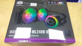 MasterLiquid ML240R RGB Cooler Master AIo Wired Addressable ARGB UNBOXING  Tech Land [upl. by Netnert757]