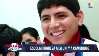 Estudiante peruano gana beca en las universidades de MIT y Cambridge [upl. by Aicenat]