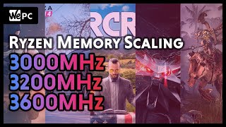 3000MHz vs 3200MHz vs 3600MHz DDR4 RAM with Ryzen 9 3900X  WePC [upl. by Nnylasor]