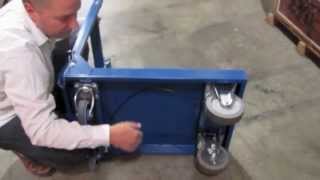 Dead Man Brake Caster and Central Locking System Demonstration [upl. by Lyrehc]