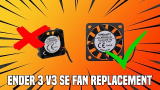 Ender 3 V3 SE Hotend Fan Replacement [upl. by Skantze610]