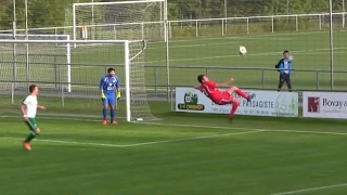 Defender scores stunning overhead kick … own goal – video [upl. by Hewe]