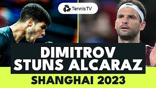 Grigor Dimitrov STUNS Carlos Alcaraz  Shanghai 2023 Match Highlights [upl. by Zipah]