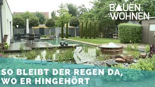 Regenwasserversickerung – Die richtigen Bodenbeläge ersparen die Abwassergebühr [upl. by Sinnard745]