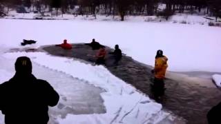 WMU Football Coach PJ Fleck and Wife take Polar Plunge [upl. by Firestone]